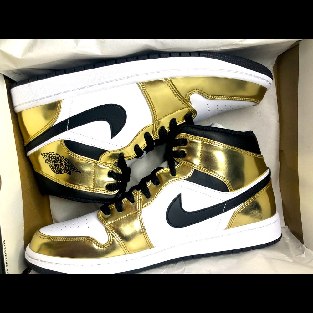 Air Jordan 1 Mid Metallic Gold DC1419-700  Men’s